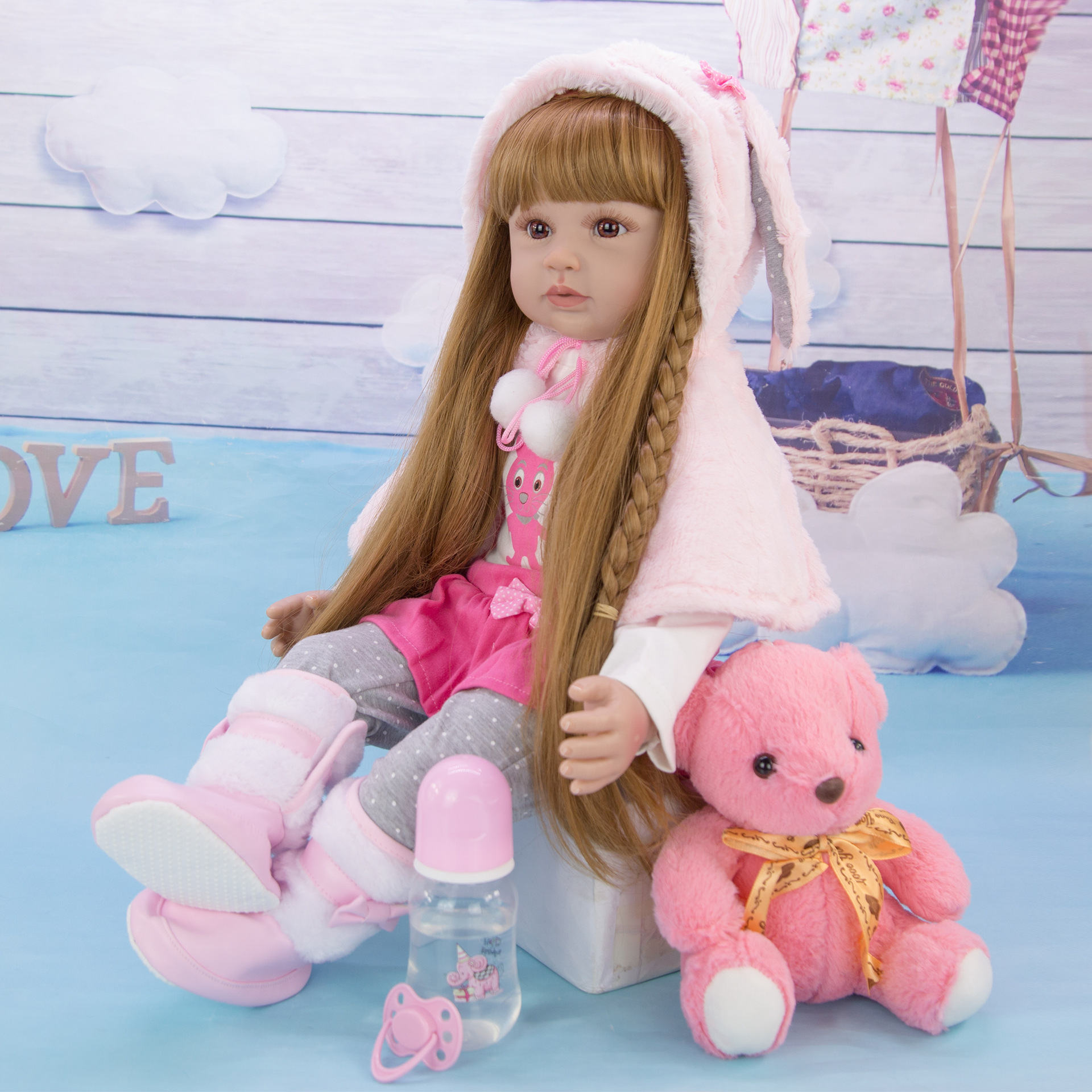 Ethnic Fashion Girls - 60cm Reborn Dolls With Long Hair