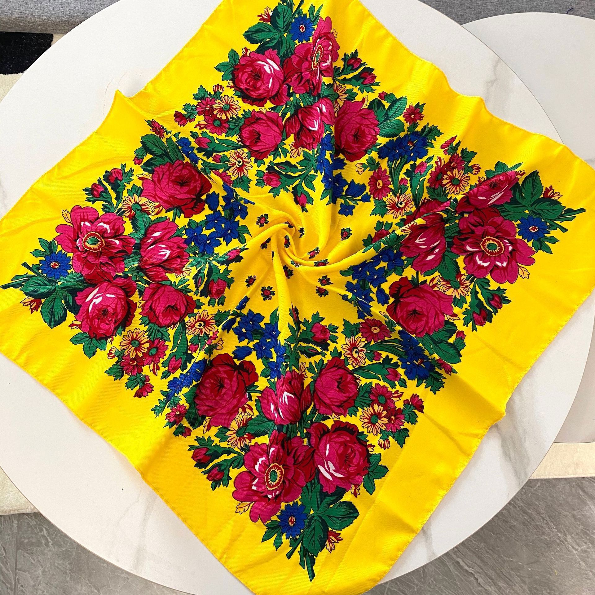 70*70cm Russian Floral Square  - đánh giá và giá Ethnic Fabric