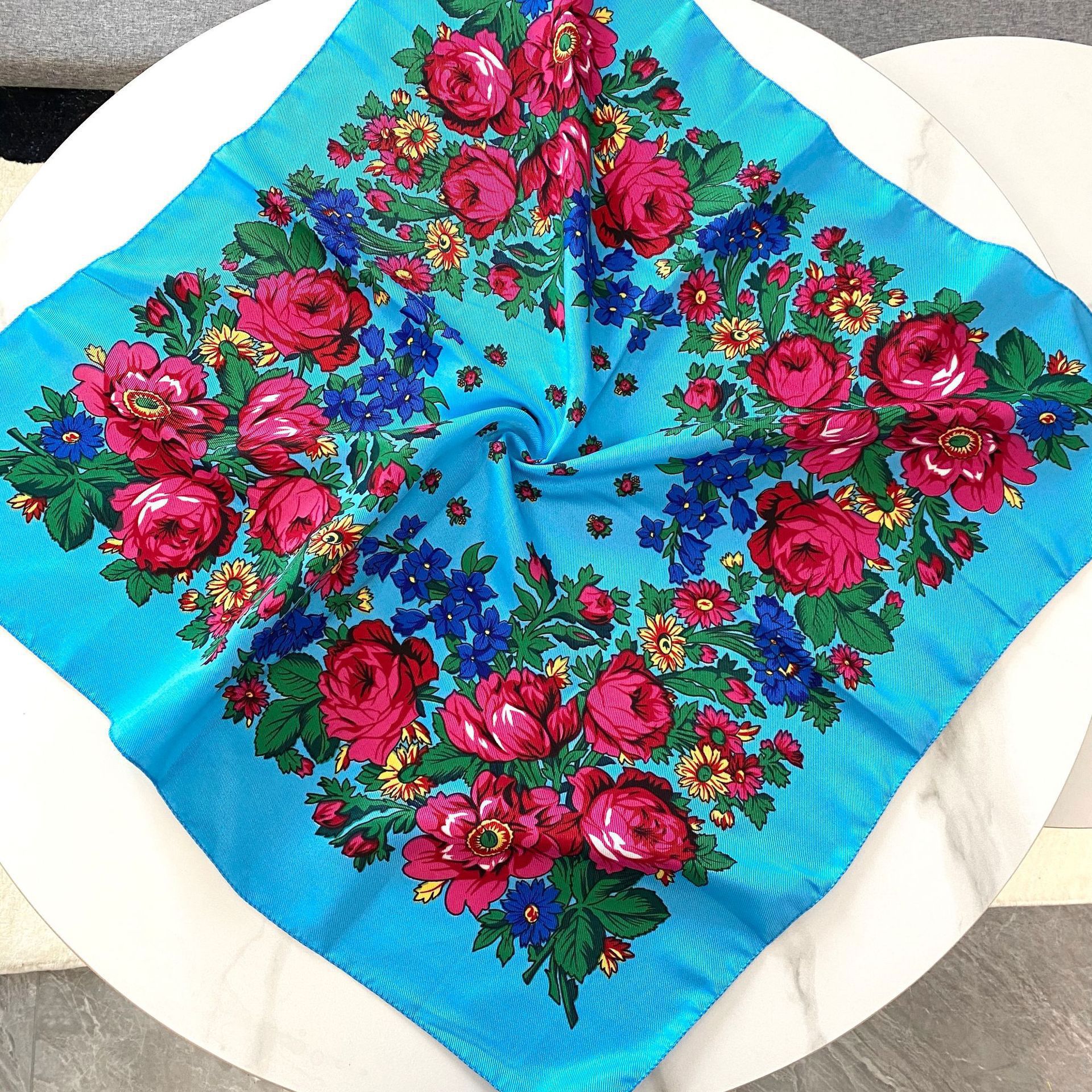 70*70cm Russian Floral Square  - đánh giá và giá Ethnic Fabric