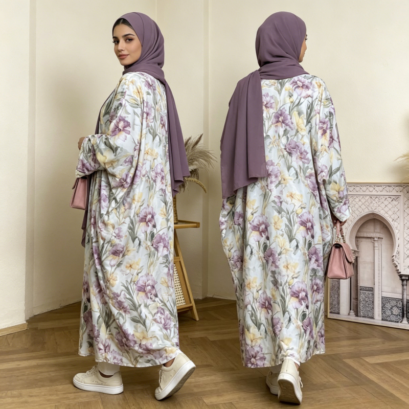 Eid Dubai Women Cardigan Dress - đánh giá và giá Jalabiya Women Arabic