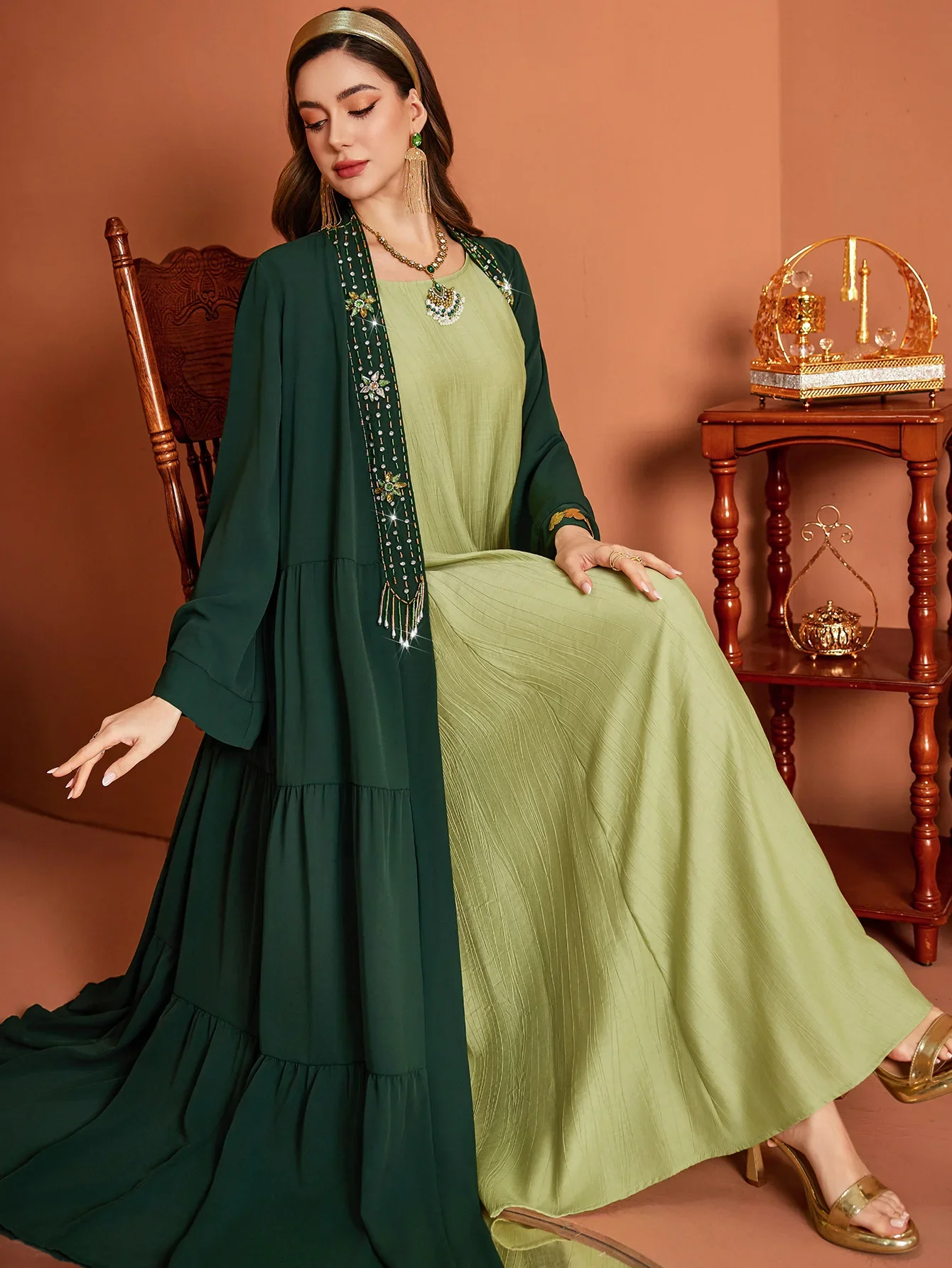 Eid Open Women Abaya gorgeous  - đánh giá và giá Jalabiya Women Arabic