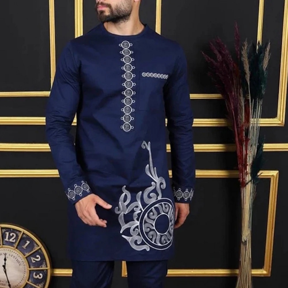 Kaunda Fashion Men's Set Slim  - đánh giá và giá Dashiki Shirt Men