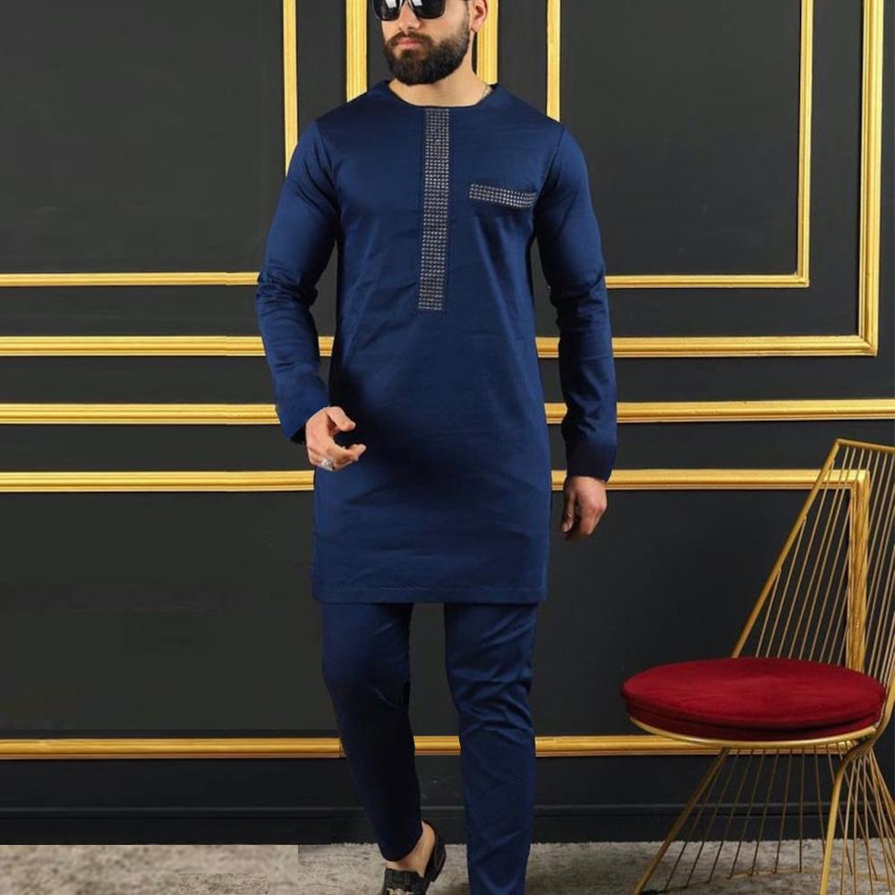 Kaunda Fashion Men's Set Slim  - đánh giá và giá Dashiki Shirt Men