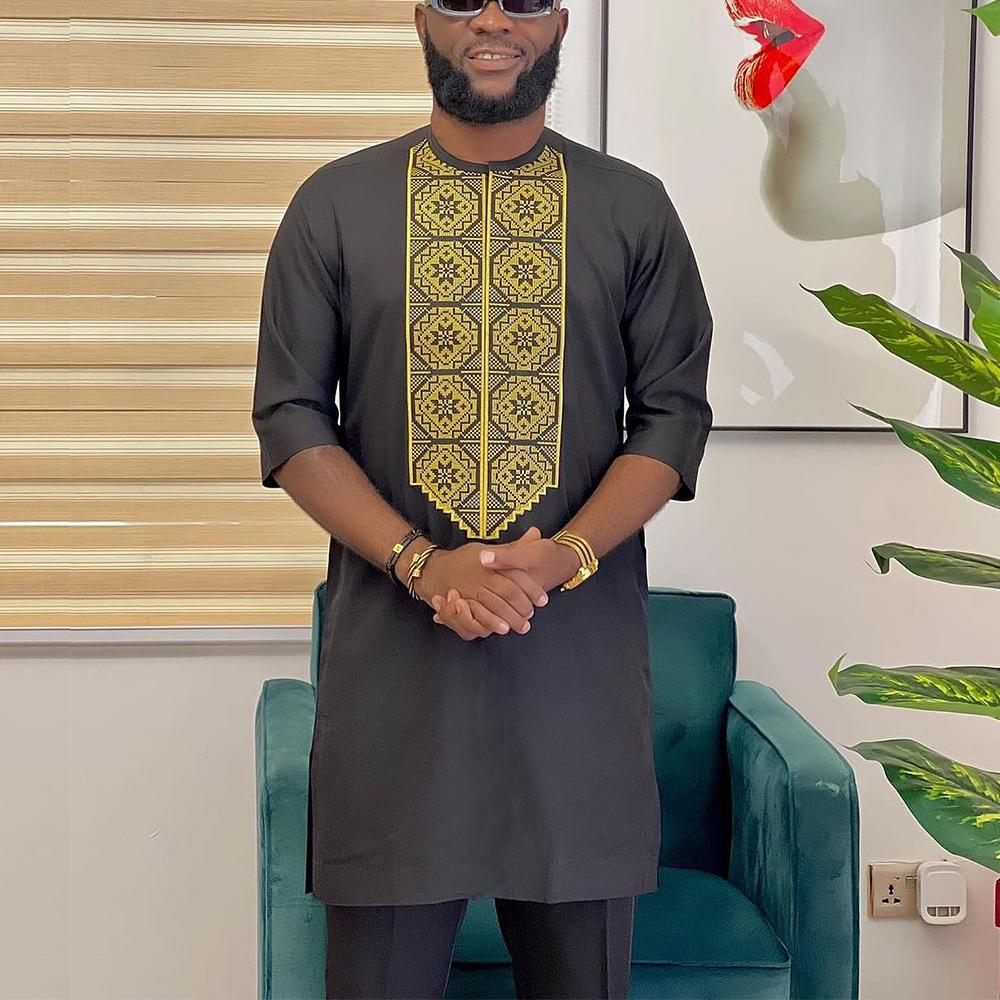Kaunda Fashion Men's Set Slim  - đánh giá và giá Dashiki Shirt Men