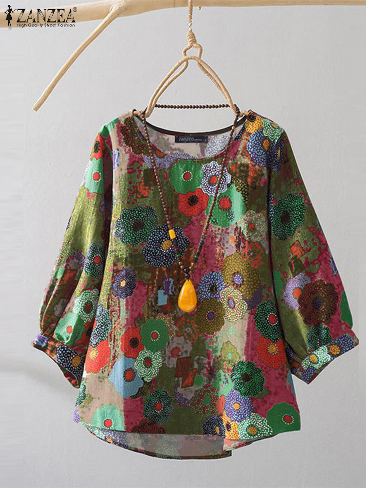 Plus Size Blouses ZANZEA Women - đánh giá và giá Ethnic Fabric