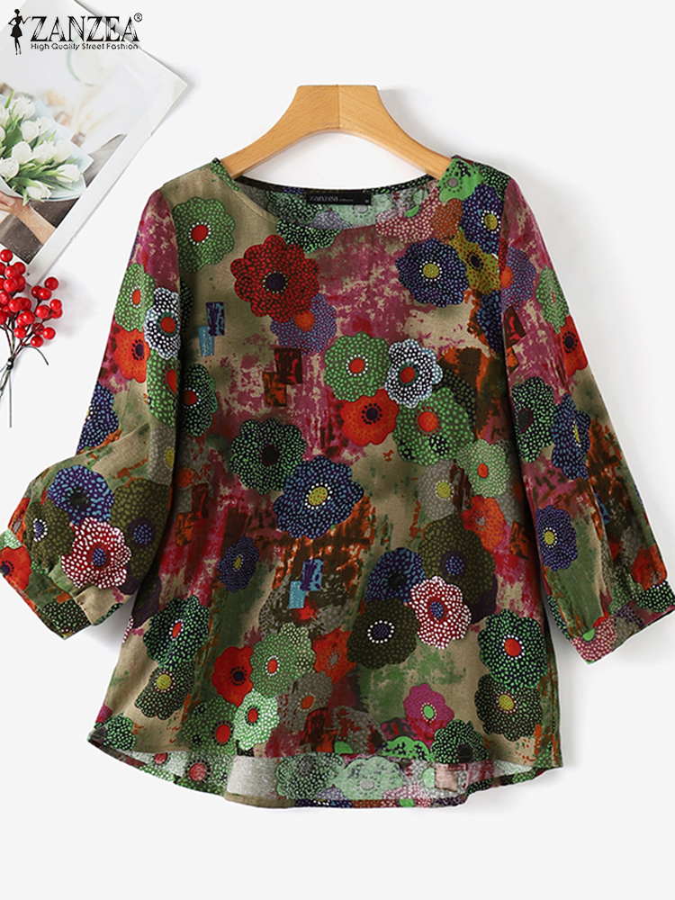 Plus Size Blouses ZANZEA Women - đánh giá và giá Ethnic Fabric