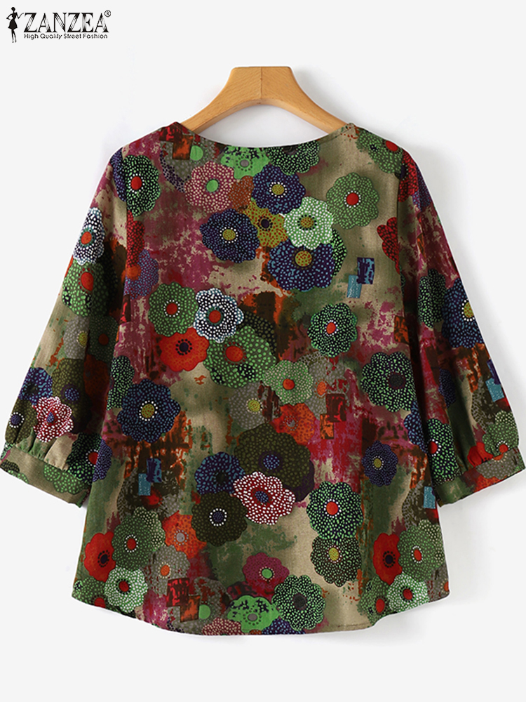 Plus Size Blouses ZANZEA Women - đánh giá và giá Ethnic Fabric