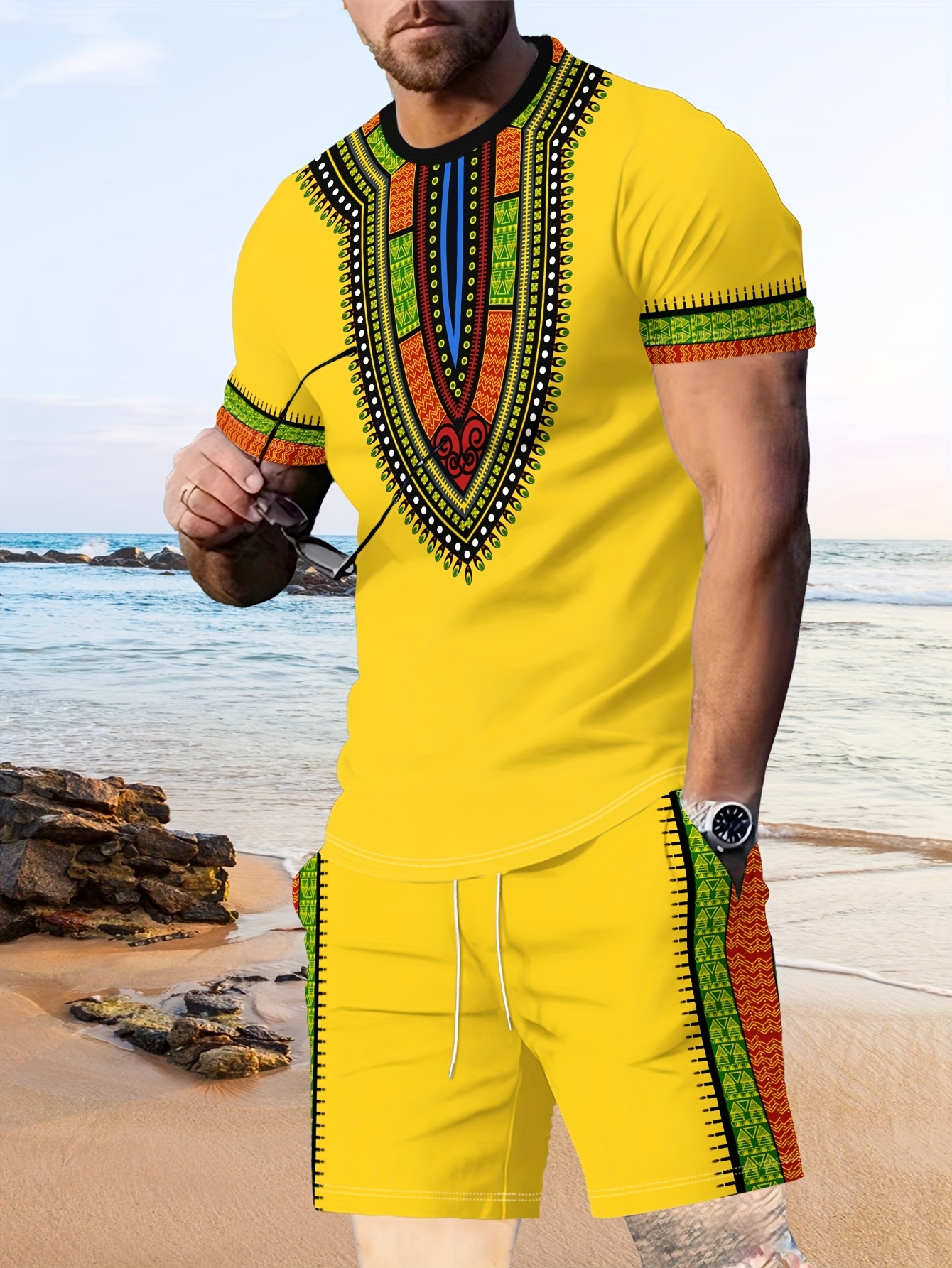 New Men's Suits African Dashik - đánh giá và giá Dashiki Shirt Men