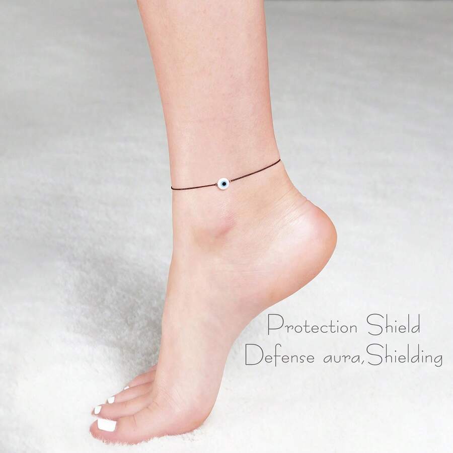 Dainty Black Cord Evil Eye Ank - đánh giá và giá Ethnic Wear Fashion Designer