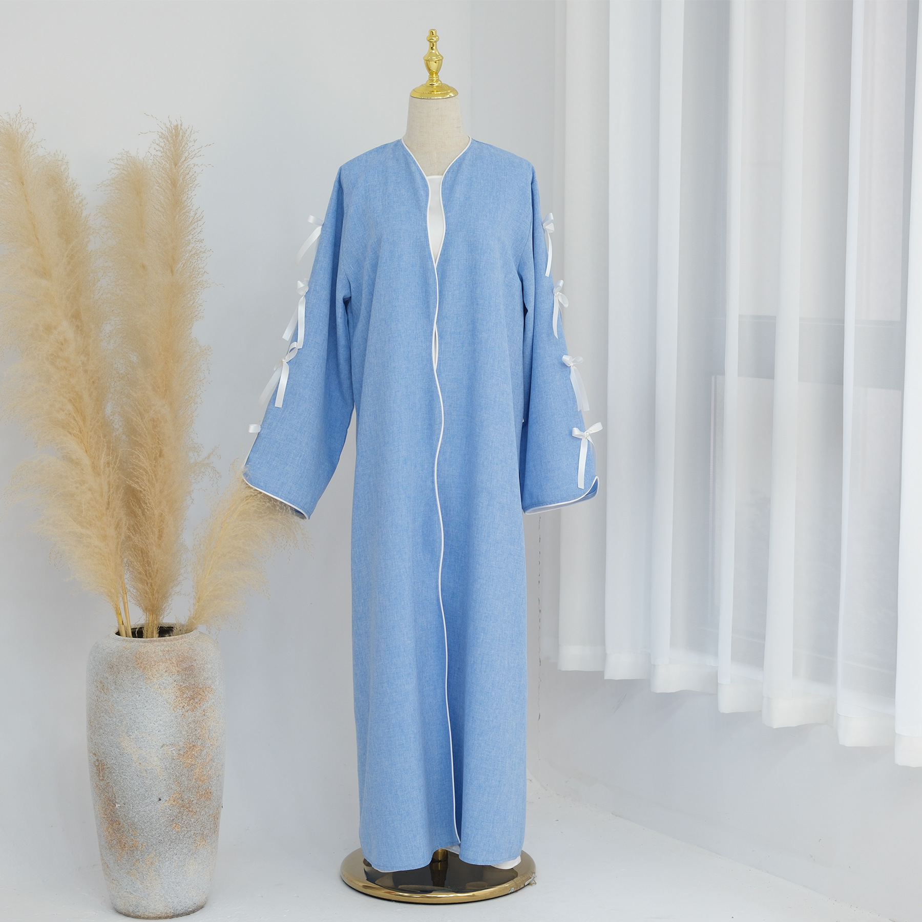 Bow Open Kimono Abaya for Wome - đánh giá và giá Jalabiya Women Arabic