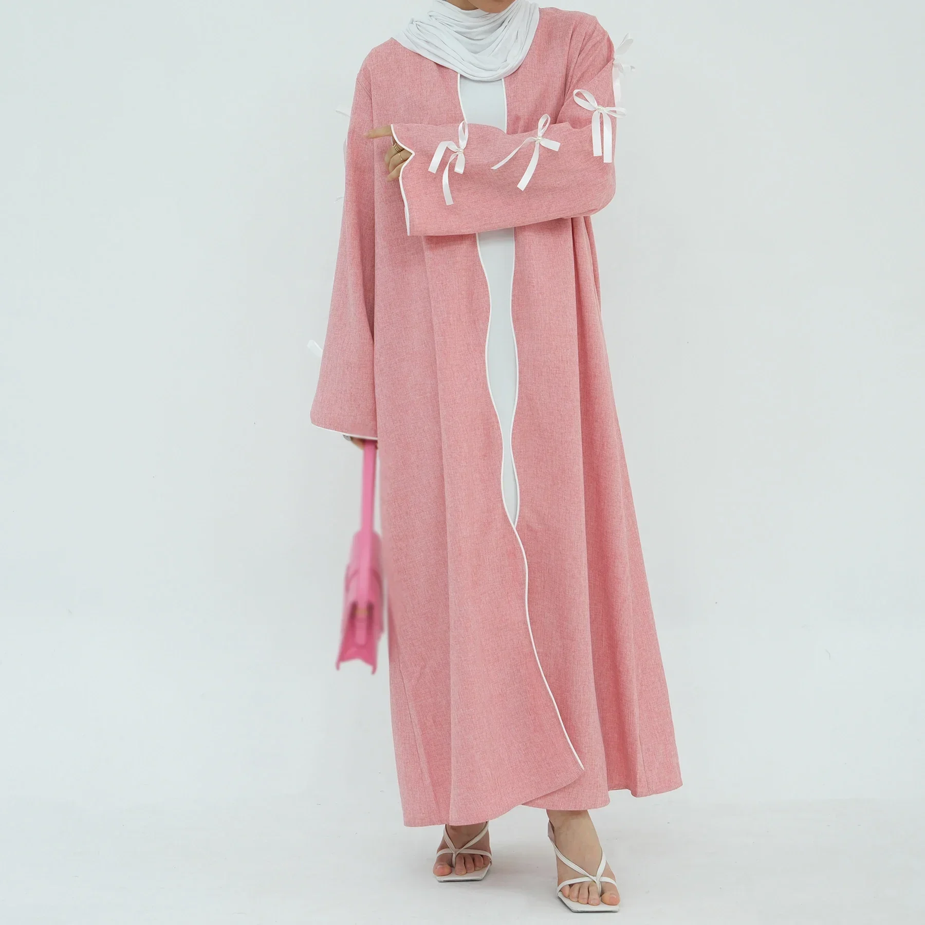 Bow Open Kimono Abaya for Wome - đánh giá và giá Jalabiya Women Arabic