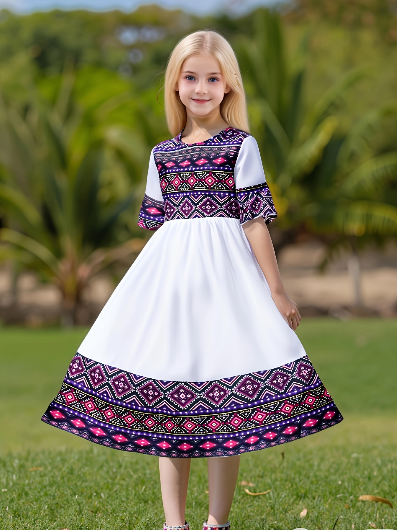 Summer children girls ethnic s - đánh giá và giá Ethnic Fashion Girls